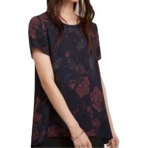 Aritzia Wilfred 100% Silk Cypress Floral Blouse